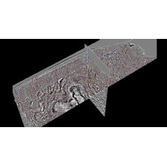 Fomel’s team uses 3D seismic volumes like these to map seismic fault systems (Figure courtesy of Xinming Wu, from the paper “FaultSeg3D: Using synthetic data sets to train an end-to-end convolutional neural network for 3D seismic fault segmentation”)