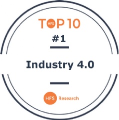 Accenture is ranked the no. 1 service provider for Industry 4.0 by HFS Research.  2020 HFS Research