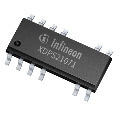 The XDPS21071 is a high-performance digital flyback controller with an integrated dual-MOSFET gate driver and a 600 V depletion startup unit.
