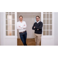 Henner Heistermann, Founder and CEO of Nitrobox, Sven Grimminger, co-founder and CTO, l-r, 2020, Porsche AG