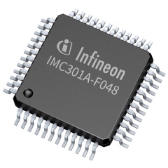 Infineon’s field-proven MCE 2.0 implements highly efficient field oriented control (FOC) of permanent magnet synchronous motors (PMSM). The MCE integrates all required hardware and software building blocks (See complete image caption below)