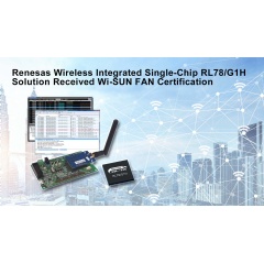 RL78/G1H Solution Received Wi-SUN FAN Certification