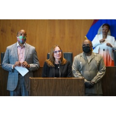 GM Chairman and CEO Mary Barra Speaks Out Against Racism and Injustice
General Motors Chairman and CEO Mary Barra addresses the gathering Wednesday, June 3, 2020 during a press conference (Photo by John F. Martin for GM) See complete caption below.