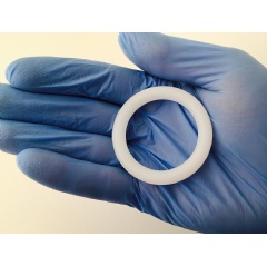 A silicone vaginal ring identical to those used in the ASPIRE trial.Vaginal Ring