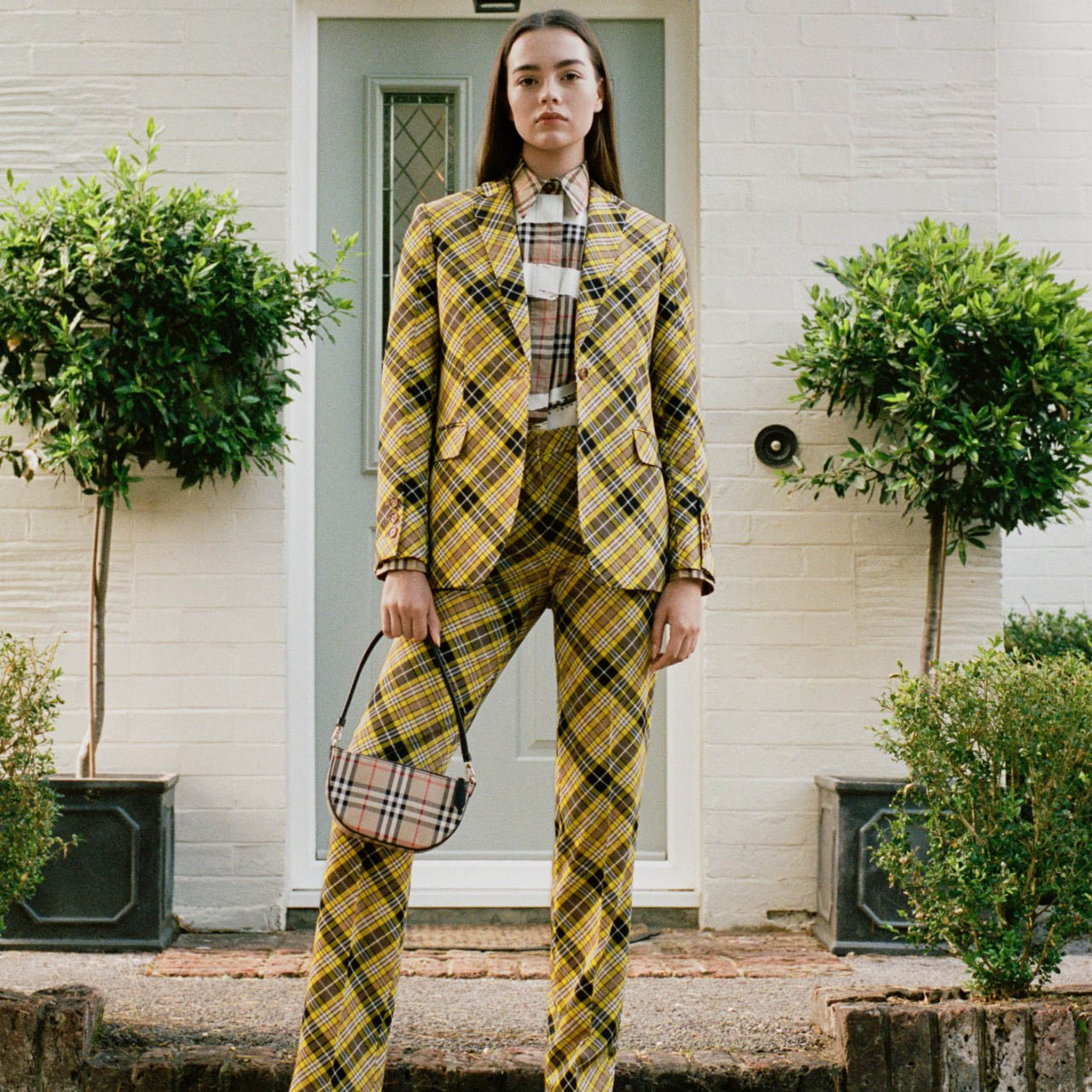 burberry plaid suit