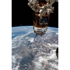 The International Space Station is seen on June 30, 2020, orbiting almost directly above Marfa, Texas, on a southeastern orbital trek that would take it over Mexico and across South America. Credits: NASA (See complete caption below)