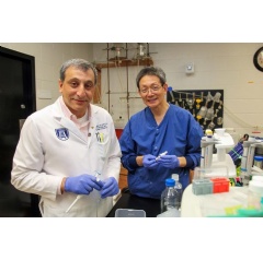 Drs. Babak Baban, left, and Jack Yu