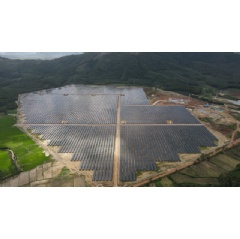Completed solar power plant