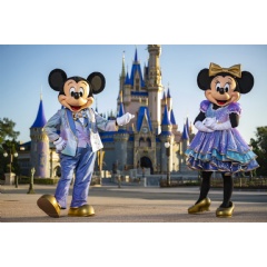 Beginning Oct. 1, 2021, Mickey Mouse and Minnie Mouse will host “The World’s Most Magical Celebration” honoring Walt Disney World Resort’s 50th anniversary in Lake Buena Vista, FL. (Matt Stroshane, photographer) See complete caption below.
