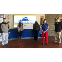 Associates at Perdue’s operations in Perry, Ga., present United Way of Central Georgia a check for $87,829. From left to right are... (see complete caption below).