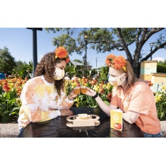 As a part of the Taste of EPCOT International Flower & Garden Festival now underway at Walt Disney World Resort, guests can discover fresh menu items, admire topiary displays, enjoy live music and much more. See complete caption below.