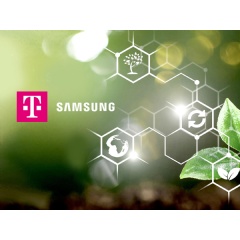 Telekom and Samsung cooperate for a greener future.