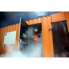 Confined space training at WAM Training involves sewerage pit entries, container entries and the use of breathing apparatus and smoke to simulate difficult working environments.