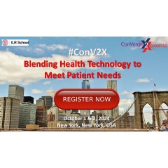 ConV2X Blending Tech to Meet Patient Needs
October 1 & 2, 2024
ILR Conference Center
570 Lexington Ave, 12th Floor
New York, NY, 10022 USA
