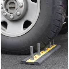 No damage to tires with rubber DrivewaySpikes.