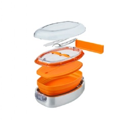 The insulated, leak proof SKWRL Kit is built around a patent-pending 100 percent silicone container and comes with custom utensils