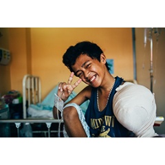Bon Bon is being treated by Doc Mae and her team at the Southern Philippines Medical Center.