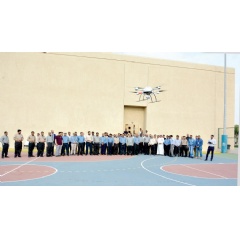 Demonstration of an unmanned aerial vehicle, showing the benefits of such technologies for inspections.