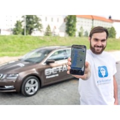 Finding a free parking spot by using your smartphone – hub:raum drives eParkomat to European cities.