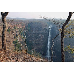 Waterfall in the Lufira Basin Ramsar site in the Democratic Republic of Congo