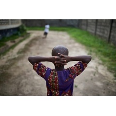 Boys play football at the HAPPY KIDS and Adolescent NGO in Kenema, Sierra Leone, Sunday 4 June 2017. HAPPY Kids and Adolescents is supported by UNICEF to provide services to children living with HIV and AIDS or those affected by it.
© UNICEF/Phelps