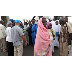 Halima Ibrahim and her family are among the first 45 Sudanese refugees who return to Sudan after ten years of exile in Central African Republic. © UNHCR/Ahmed Dotum