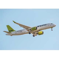 airBaltic CS300 present at the Singapore show