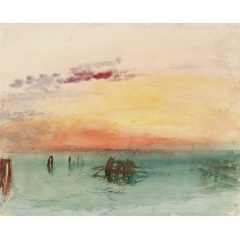 J. M. W. Turner, Venice: Looking Across the Lagoon at Sunset 1840, Watercolour on paper, 244 x 304mm, Tate