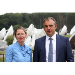 Corinne Mailles, Deputy General Manager of Telespazio France & Patrick Biewer, CEO of GovSat