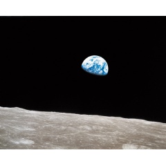 “Look at that picture over there! Here’s the Earth coming up. Wow, is that pretty!” –William Anders, Apollo 8, December 24, 1968
Credit: NASA