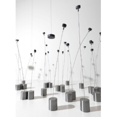 Takis Magnetic Fields (detail) 1969. Metal, magnets. 63.5 × 426.7 × 914.4 cm
Solomon R. Guggenheim Museum, New York. © ADAGP, Paris and DACS, London 2019