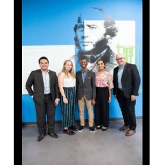 Wondering who the photobomber is on the wall? That’s Hippolyte Pixii, who built an early form of alternating current electrical generator, based on the principle of electromagnetic induction discovered by Michael Faraday.