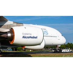This airplane means a lot to us at AkzoNobel and were proud to be part of the A380 adventure.