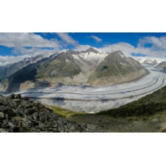The largest glacier in the Swiss Alps, the Aletschgletscher, is melting rapidly and could disappear altogether by 2100. Geir Braathen
