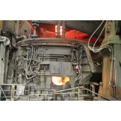 150-metric-ton twin electric arc furnace at Baosteel in Shanghai, China.