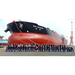 The Wärtsilä Exhaust Gas Cleaning System installed onboard the ’New Treasure’ has received CCS Type Approval. Copyright: Dalian Shipbuilding Industry