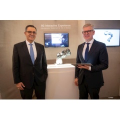 Sami Atiya, President of ABB Robotics and Discrete Automation, and Börje Ekholm, CEO of Ericsson
