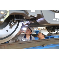 Bombardier’s joint venture maintenance workshop where the 656 high-speed train cars are being serviced.