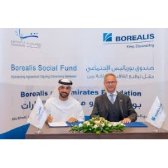 Partnership Agreement between Borealis and Emirates Foundation signed by Alfred Stern, Borealis CEO & H.E. Ahmed Al Shamsi, Acting CEO Emirates Foundation.