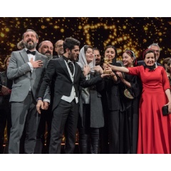 Golden Bear for Best Film 2020: Sheytan vojud nadarad (There Is No Evil) by Mohammad Rasoulof – the film team on stage.