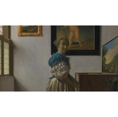 Detail from Johannes Vermeer, A Young Woman standing at a Virginal, about 1670-2