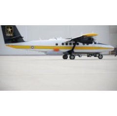 Team U.S. Army/Lockheed Martins MFEW-AL Phase 1 podded system flies on a surrogate aircraft during risk reduction flight tests at the U.S. Army C5ISR Flight Activity in Lakehurst, New Jersey. (Credit: U.S. Army)