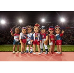 American Girls exclusive Team USA product collection of 18-inch doll-sized summer sports gear inspires girls to dream big.