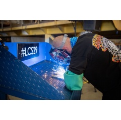 During the ceremony, the ship’s sponsor’s initials were welded onto a keel plate that will travel with the ship throughout its life.