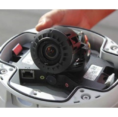 The camera inside an Electronic Monitoring device used on fishing vessels.