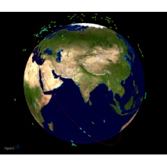 iSpace tracks thousands of space objects to allow users to characterize, recognize and respond appropriately to space events. (Image courtesy of Lockheed Martin iSpace)