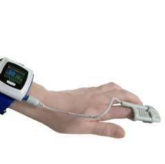 Low pressure molding provides environmental and electrical protection for wearable pulse oximeters.