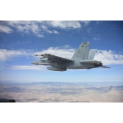 A U.S. Navy F/A-18 Super Hornet carries the AARGM-ER. (Photo Credit: U.S. Navy)