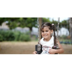 UNICEF Lebanon/2021/Fouad-Choufany
Zahraa’, 6 years old, playing in Karantina Public Garden. UNICEF supported rehabilitation of the garden to create awareness on the importance of friendly and safe public spaces for girls and boys.