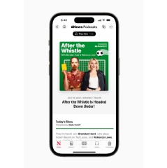 After the Whistle with Brendan Hunt and Rebecca Lowe will return for a second season in Apple News and Apple Podcasts on July 19.